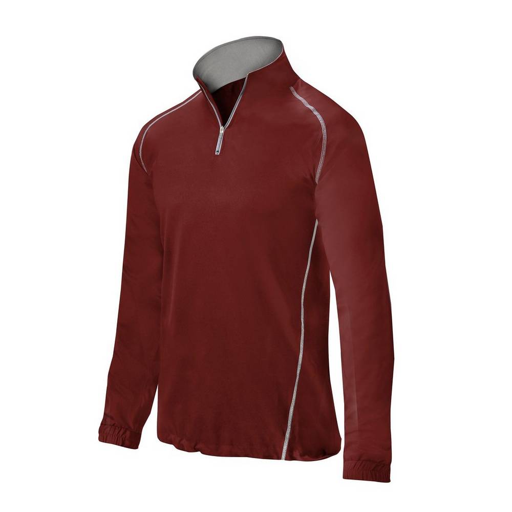 Chaqueta Mizuno Comp 1/4 Zip Batting Hombre Burdeos Baratas EHRI-21564